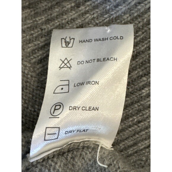 Ann Mashburn Size S Cashmere Sweater Womens  Blue Gray Cream Crew Neck Pullover - Picture 8 of 10